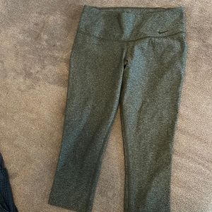 Nike- Heathered green leggings